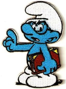 The Smurfs Brainy Smurf Embroidered Patch