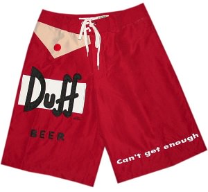 The Simpsons Duff Beer Board Shorts