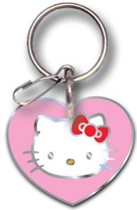 Hello Kitty Enamel heart shaped keychain