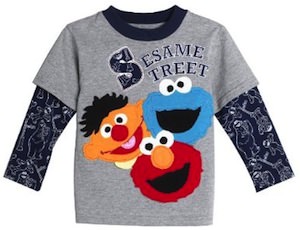 Sesame Street Ernie, Elmo And Cookie Monster Toddler T-Shirt 