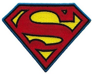 Superman logo clothing patch