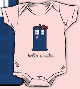 Hello Kitty Meets Doctor WhoTardis Bodysuit