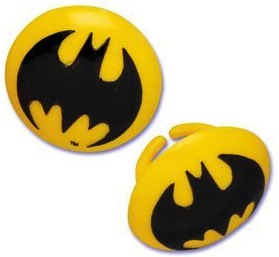 Batman Logo Cupcake Rings