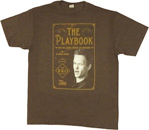 How i Met your mother playbook t-shirt with Barney