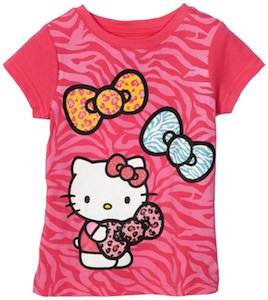 Hello Kitty Glitter Bow Kids T-Shirt