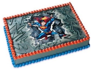 Superman Edible Cake Topper Image