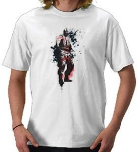 Batman's enemy Bane posing on this t-shirt
