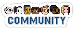 Community 8 Bits Character Sticker