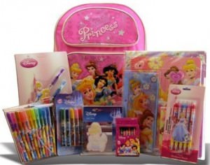 Disney Princess Back Pack And Stationary Set