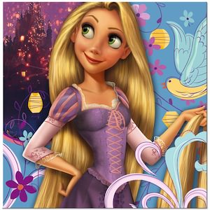 Tangled on Princess Rapunzel Tangled Napkins