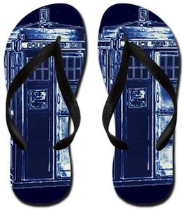 Doctor Who Tardis Flip Flops