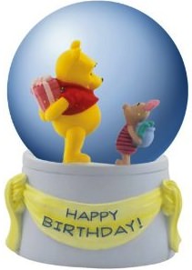 Winnie The Pooh and Piglet Musical birthday water globe