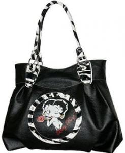 Betty Boop Zebra Print Handbag