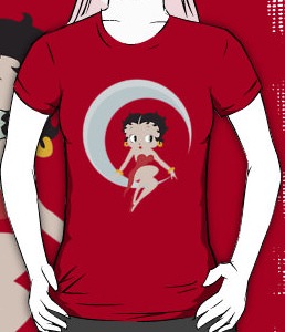 Betty Boop On The Moon T-Shirt