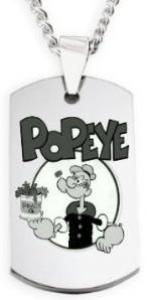 Popeye Dogtag Necklace