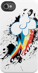 Rainbow Dash Splatter Cutie Mark iPhone Case