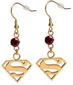 Superman Dangle Earrings