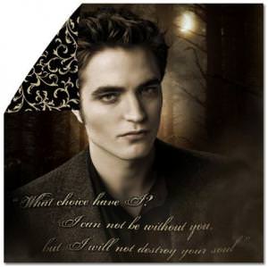 Twilight New Moon Edward Destroy Your Soul Duvet Cover