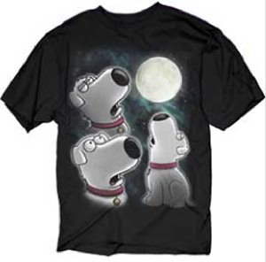 Family Guy Brian Howling At The Moon T-Shirt