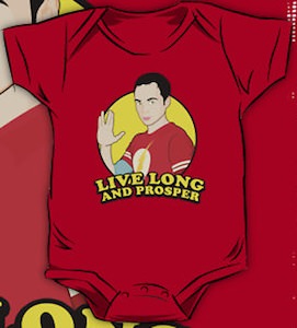 The Big Bang Theory Sheldon Live Long And Prosper Baby Bodysuit