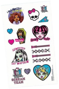 Monster High temporary Tattoos