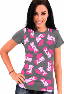 Grey Pinkie Pie All Over T-Shirt