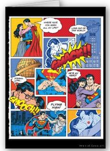 Superman Love Comic Greeting Card