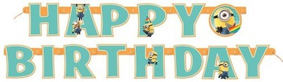 Despicable Me Minion Happy Birthday Banner