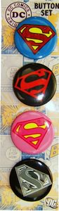 superman logo button set