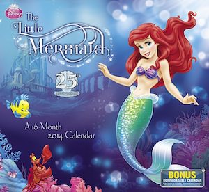 Disney Ariel The Little Mermaid Wall Calendar 2014