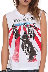 Sons Of Anarchy Riding The Flag Women's Muscle Shirt
