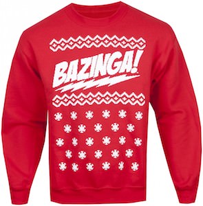 Big Bang Theory Bazinga Ugly Christmas Sweater